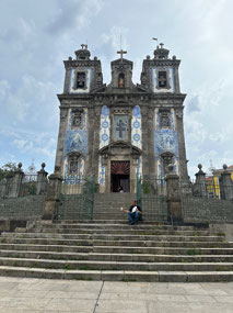 Tile covered church