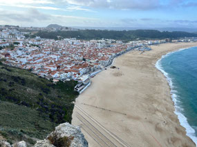 Nazare from the cliffs.