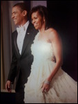 Michelle Obama in haar jurk bij de inaugurati