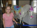 Ready to ride Dolly's horse
