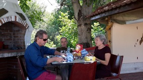 OUR PICNIC LUNCH EN ROUTE TO RUCAR