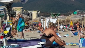 THE BEACH WAS ABSOLUTELY PACKED