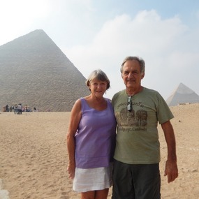 HERE WE ARE AT THE GREAT PYRAMID OF GIZA