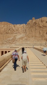 BILL WALKING UP THE LONG ENTRANCE RAMP