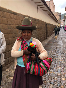 Lady and her Llama, Cusco Peru