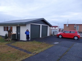 Our cozy B&B 'cottage' and car