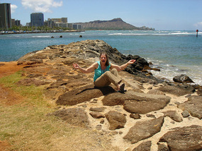 Dawn with Diamond Head & Waikiki in background
