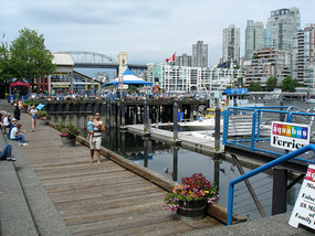 Granville Island view entry from pubic mooring