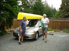 Loading canoe for Little River