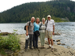 Us hiking at Helen MacKenzie Lake