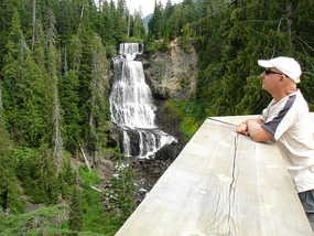 Richard looking at Alexander Falls