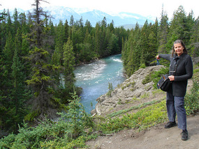 Dawn at Maligne River near 5th bridge