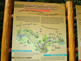 Maligne Canyon sign