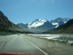 Distant view of Stutfield Glacier