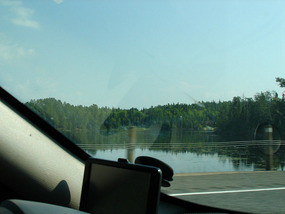 View of Falcon Lake one of the fishing lakes