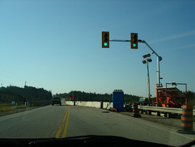 Continually road works to Marathon