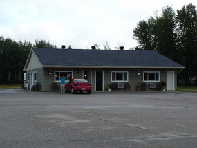Richard outside our unit at White River Motel