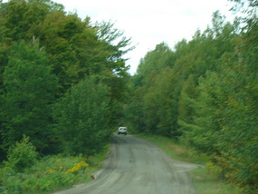 Blurred shot of gravel road on Parry Island