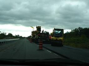Usual roadworks on Hwy 400