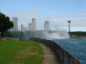 Niagara and the falls in the distance