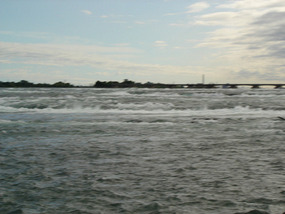 Rapids before the falls