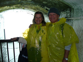 Us down the tunnel behind the Horseshoe Falls