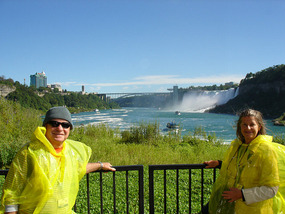 Us with the American Falls in the background