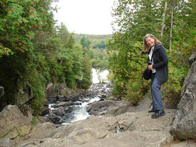 Dawn at falls of Ragged Falls
