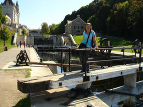 Dawn crossing the Rideau Canal locks