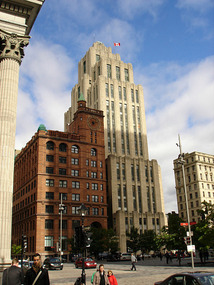 First red brick building with elevator