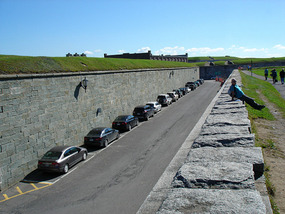 Richard sitting on the first outer wall