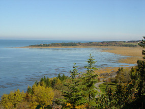 View over to I'ile Verte Lighthouse