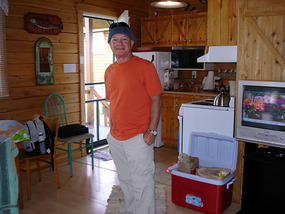 Richard looking good in the kitchen
