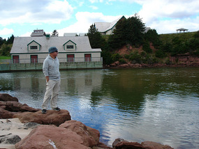 Richard in the swimming area at Basin Head