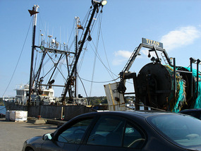 Trawler at Louisbourg going to Newfoundland