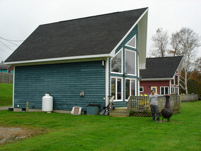 Us trespassing at Ste-Marie Ocean Front Cottages