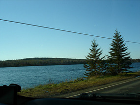 Driving by Lake Midway