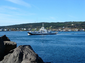 Ferry to Long Island across Petite Passage