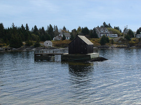 Small house on inlet at Blue Rocks
