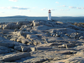 The famous photograghed lighthouse at Peggy's Cove