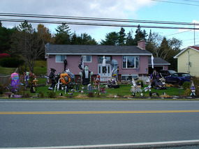 Halloween decorations at Terence Bay