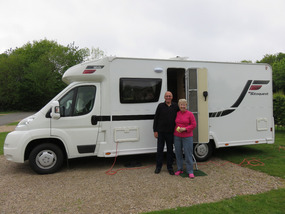 Arthur & Edna in front of their motorhome