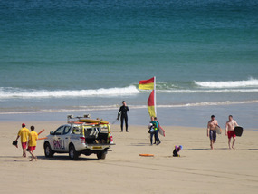 Lifesavers at Porthmeor Beach 