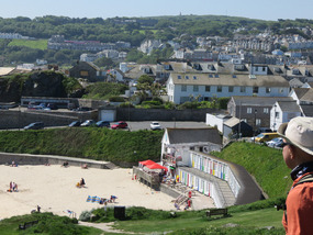 Richard looking over to Porthgwidden Beach 