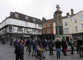 Buttermarket Square entry to Cathedral