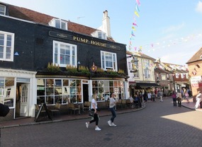 Old town shopping streets of Brighton