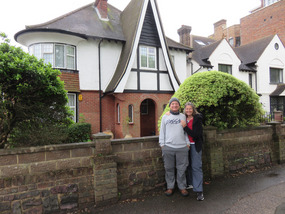 Us outside where Richard lived in Hove