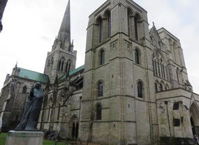 Side view of Chichester Cathedral