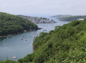 Deep water estuary of Fowey River