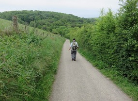 Richard walking the trail to Mevagissey